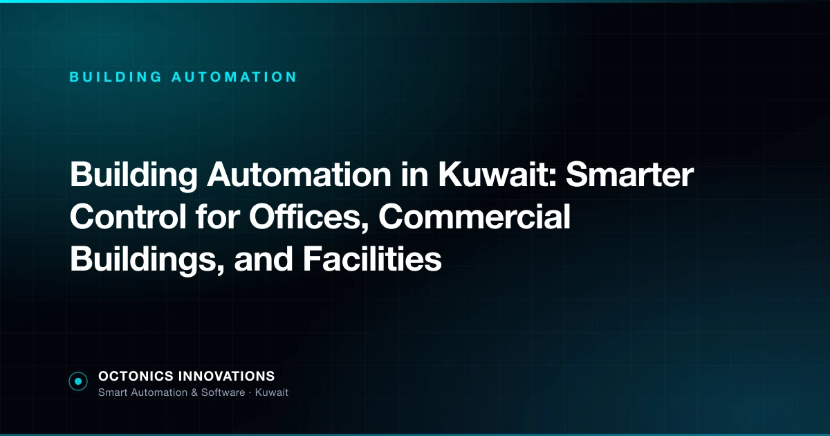 Building automation control dashboard for a commercial building in Kuwait