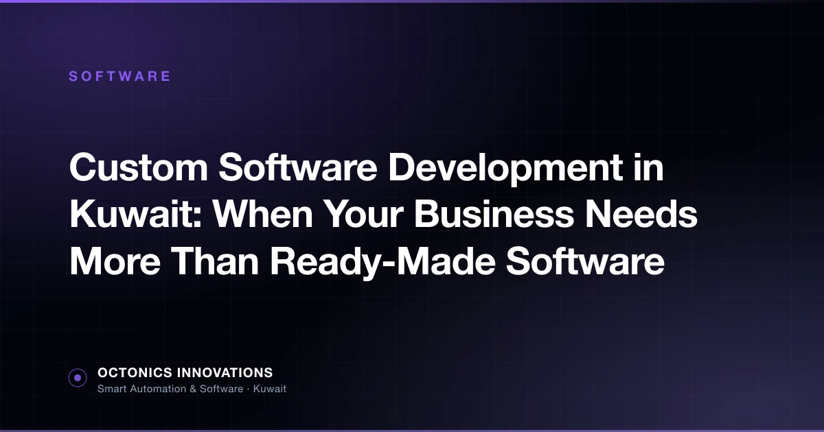 Custom business software dashboard with workflow automation and approval tracking for a Kuwait company