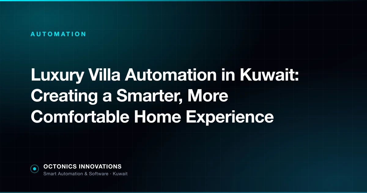 Luxury smart villa interior in Kuwait with automated lighting and curtain control