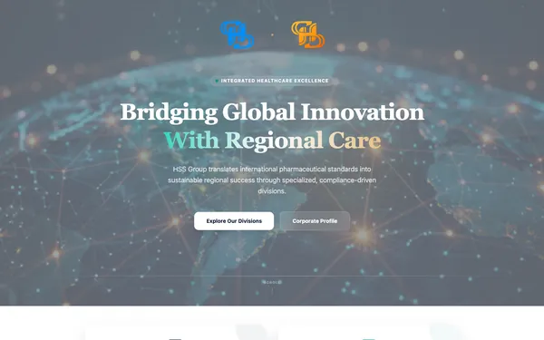 Screenshot of the HSS Group website built by Octonics
