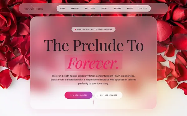 Screenshot of the ShaadiTeam website built by Octonics